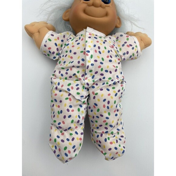 Russ Troll Kidz Doll 12” Easter Bunny With Blue Hair Vinyl Face Soft Body - Picture 3 of 9